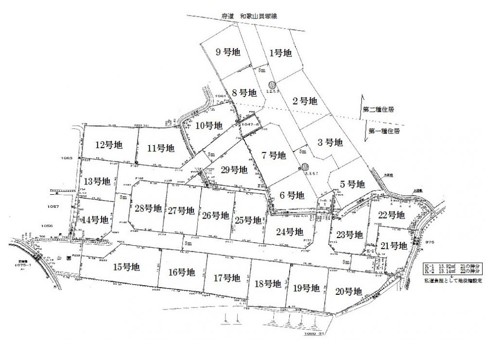 和泉鳥取 区画図