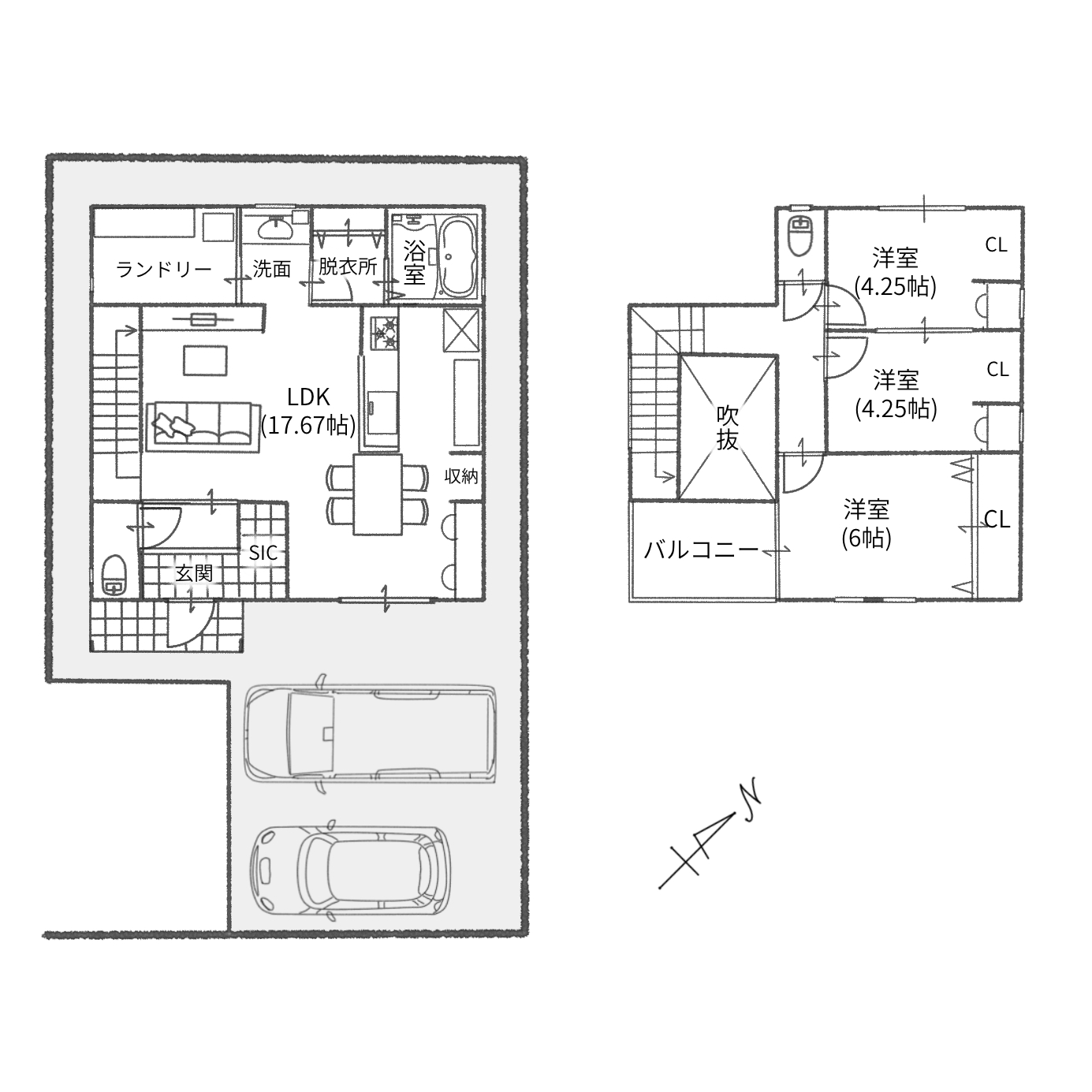 「暮らしの動線、美しく整う家。」